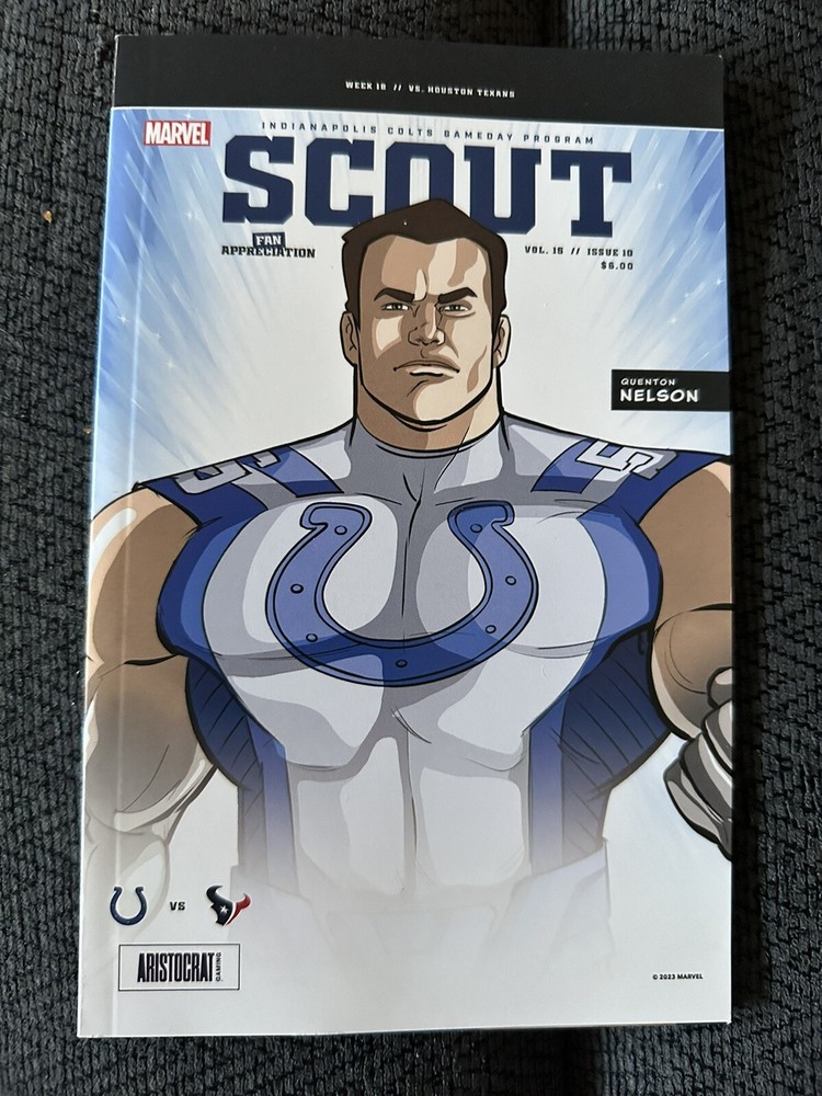 2022 Indianapolis Colts Quenton Nelson Scout Program Magazine