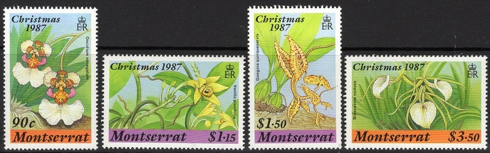 MONTSERRAT SG734/7 1987 CHRISTMAS MNH