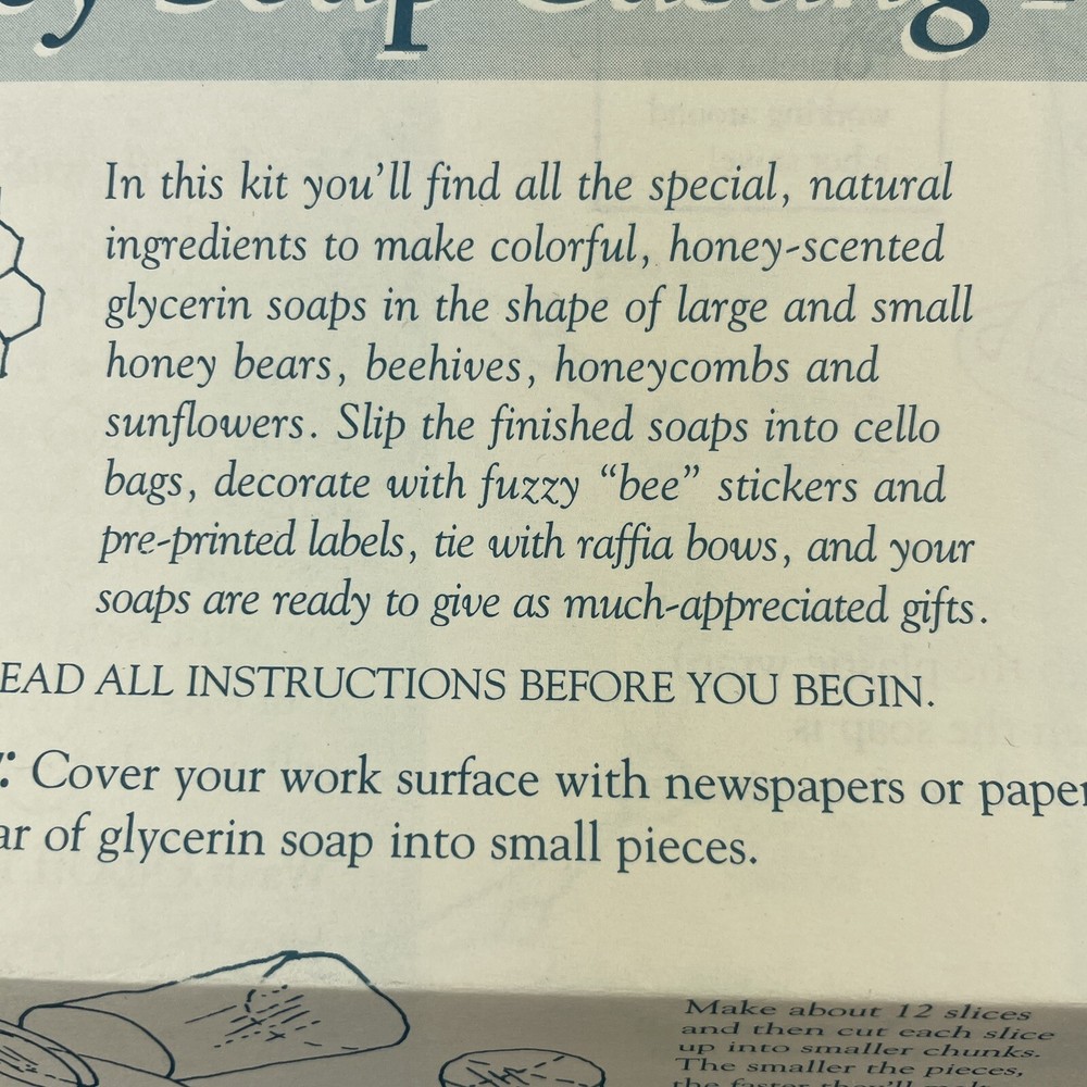 Hearth Song Bears n Bees Soap Making Casting Kit Model 2510 Bath Crafts