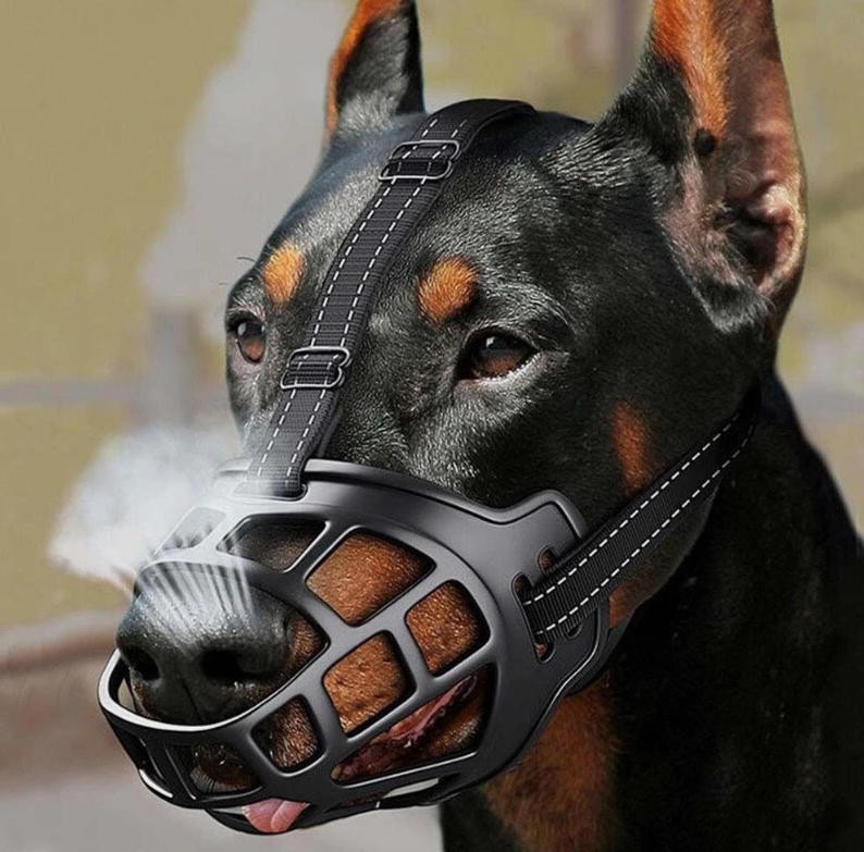 Adjustable Dog Muzzle Lightweight & Durable Strong Basket Silicone Breathable