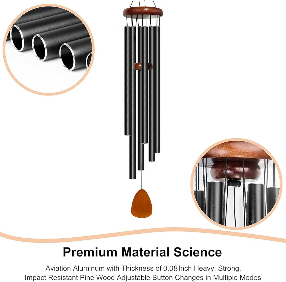 Extra Large Wind Chimes 50", Heavy Duty Aluminium Tubes