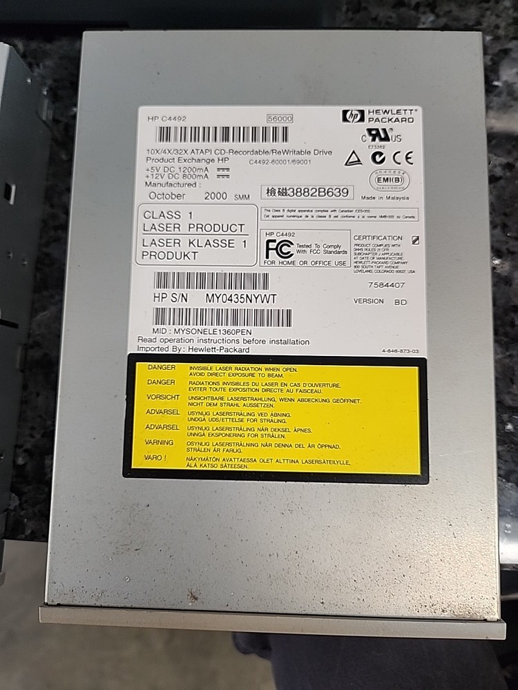 HP C4492-60001 CD-R/RW Drive