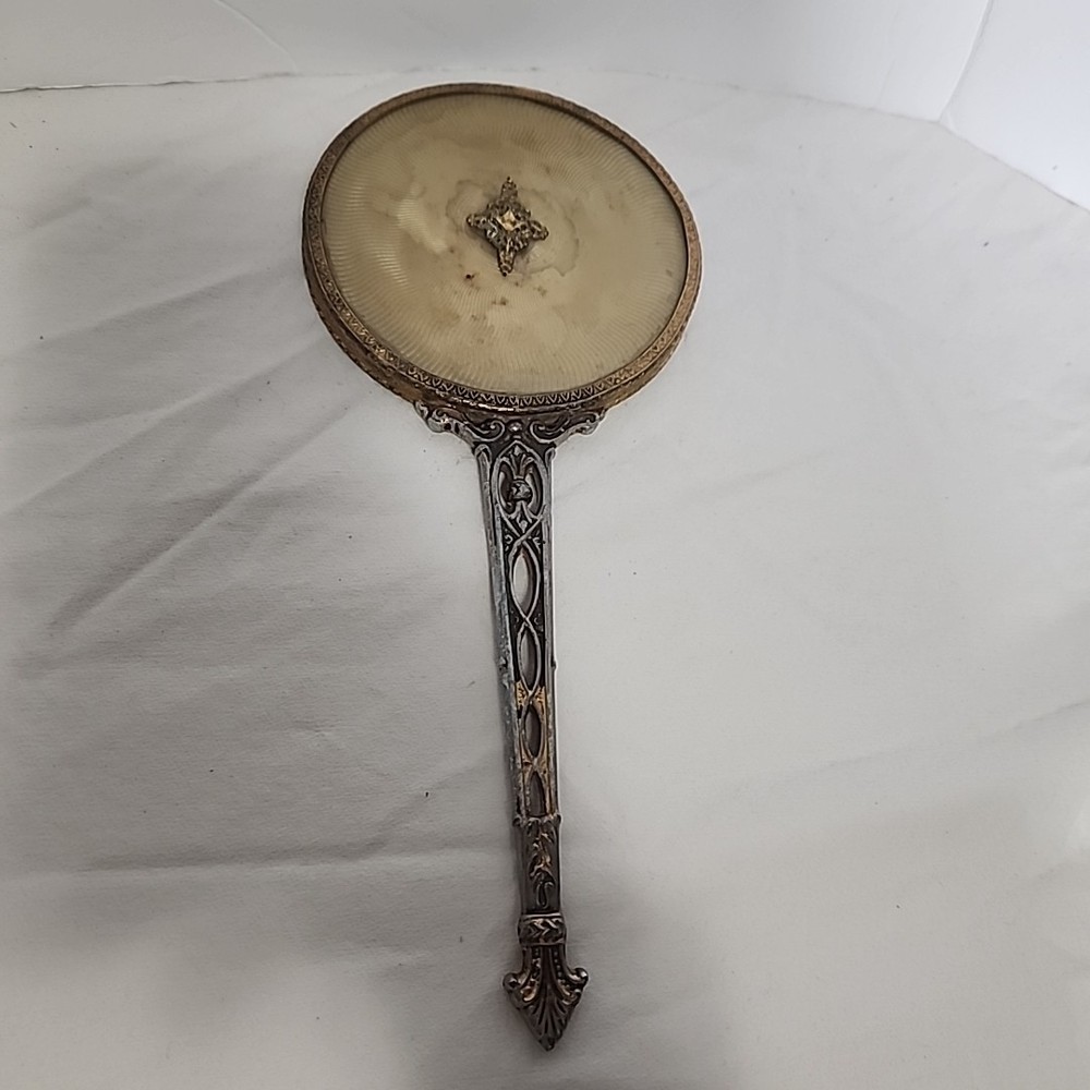 Antique Handheld Mirror Metal