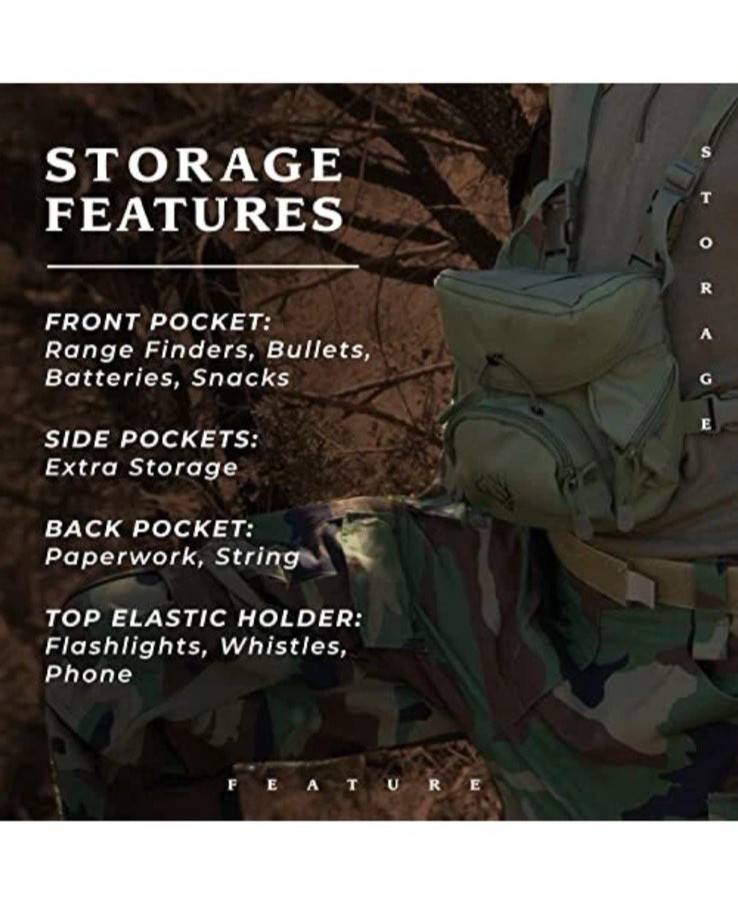 Boundless Performance Binocular Harness Chest Pack Tactical Bag Olive Drab Green