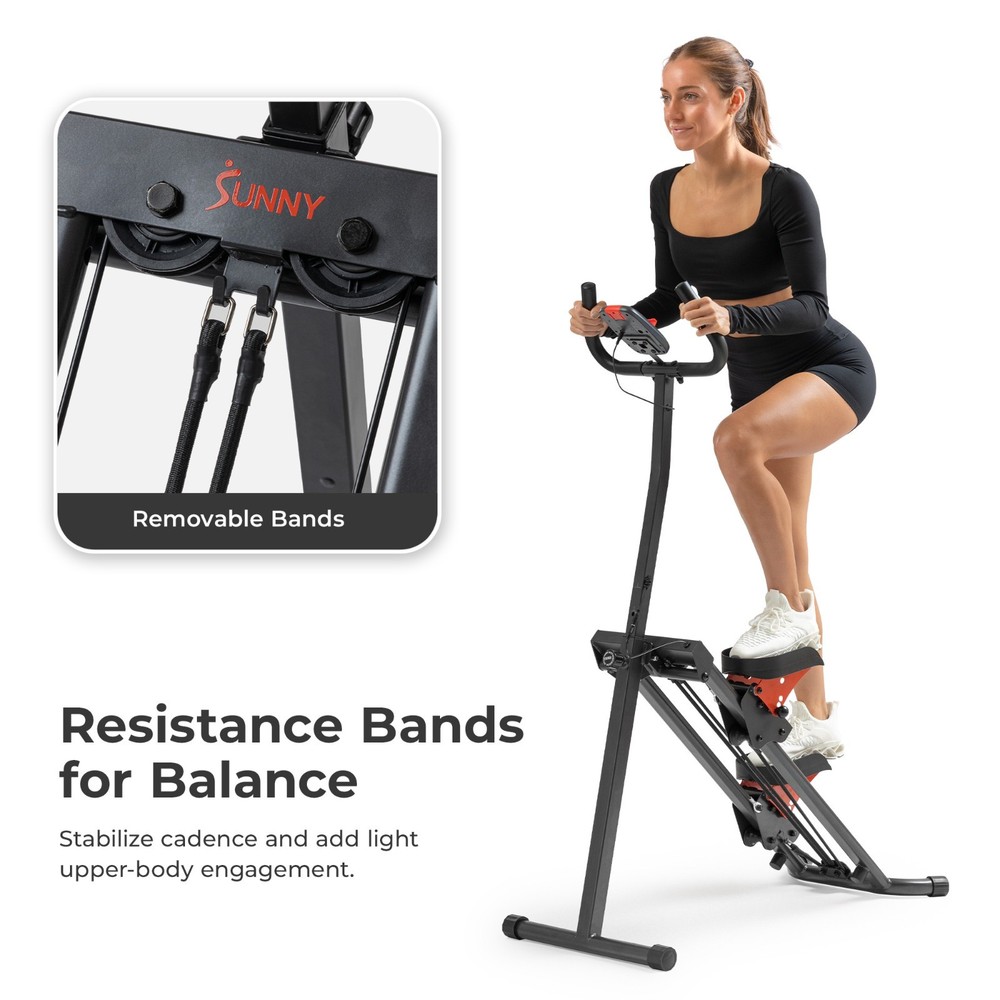Smart Stair Stepper Climber Exercise Machine with Resistance Cords Vertical Step
