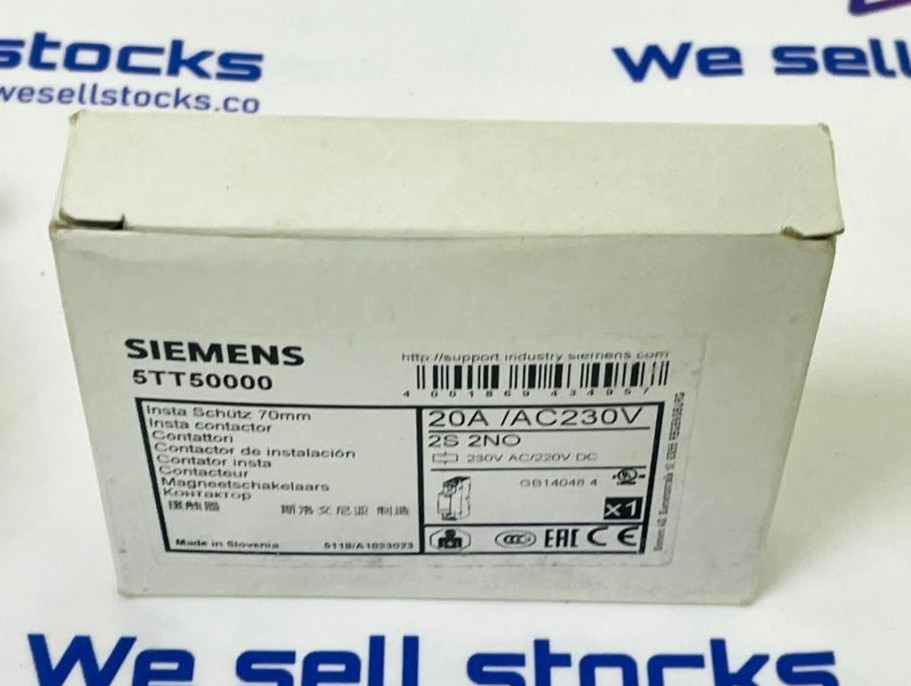 SIEMENS 5TT50000 Installation Contactor