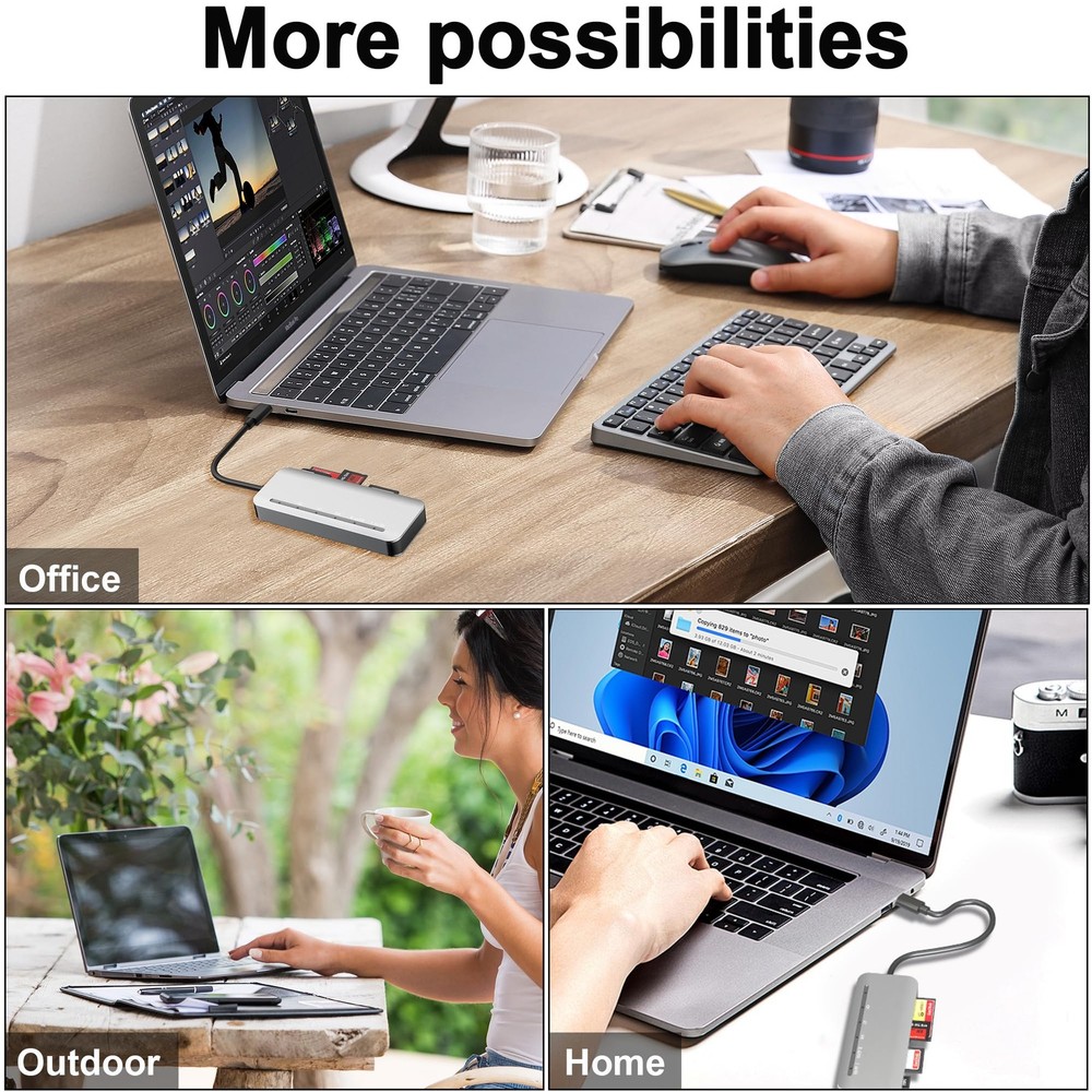 Memory Stick Pro Duo Card Reader, 7 in1 Adapter Slivery