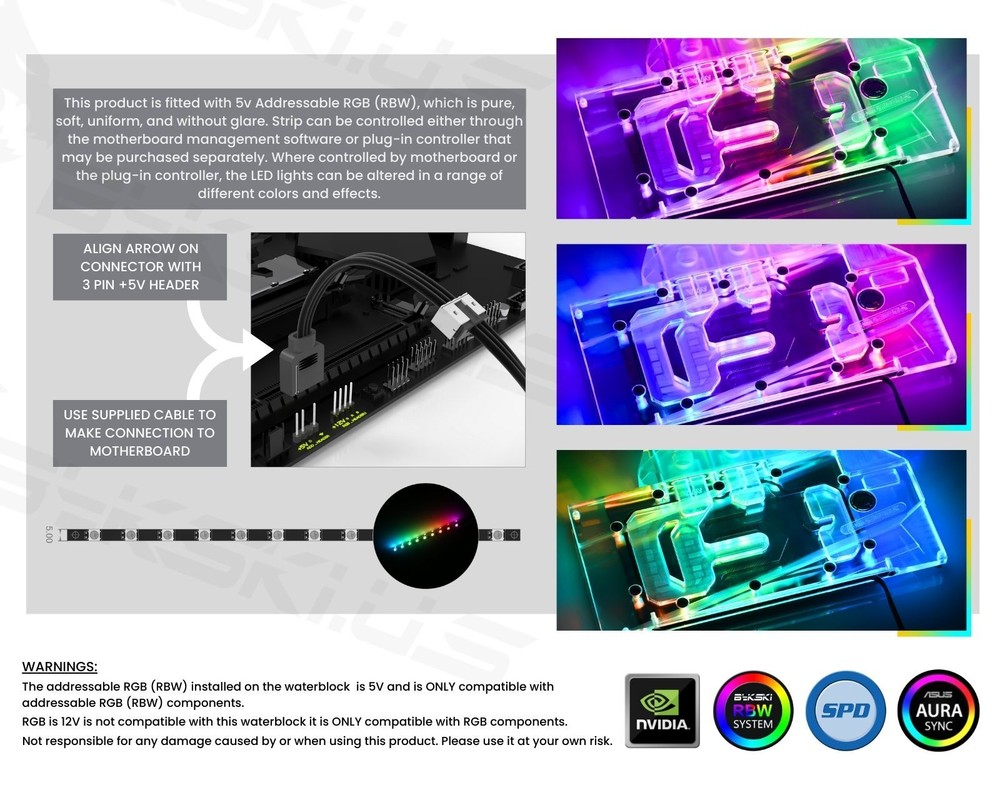 Bykski Full Coverage GPU Water Block and Backplate For ASRock Radeon RX 7900 ...