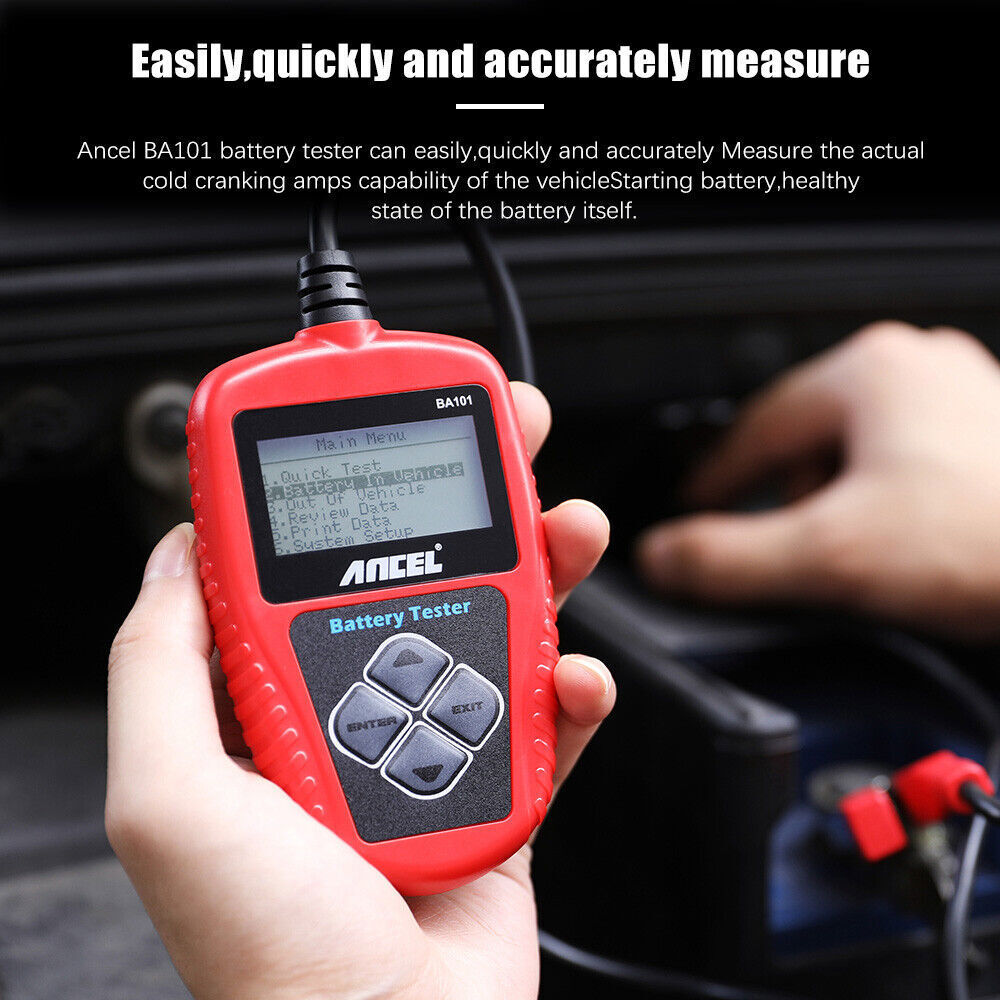 ANCEL BA101 12V Car Battery Load Tester Analyzer 100~2000CCA with Protective Bag