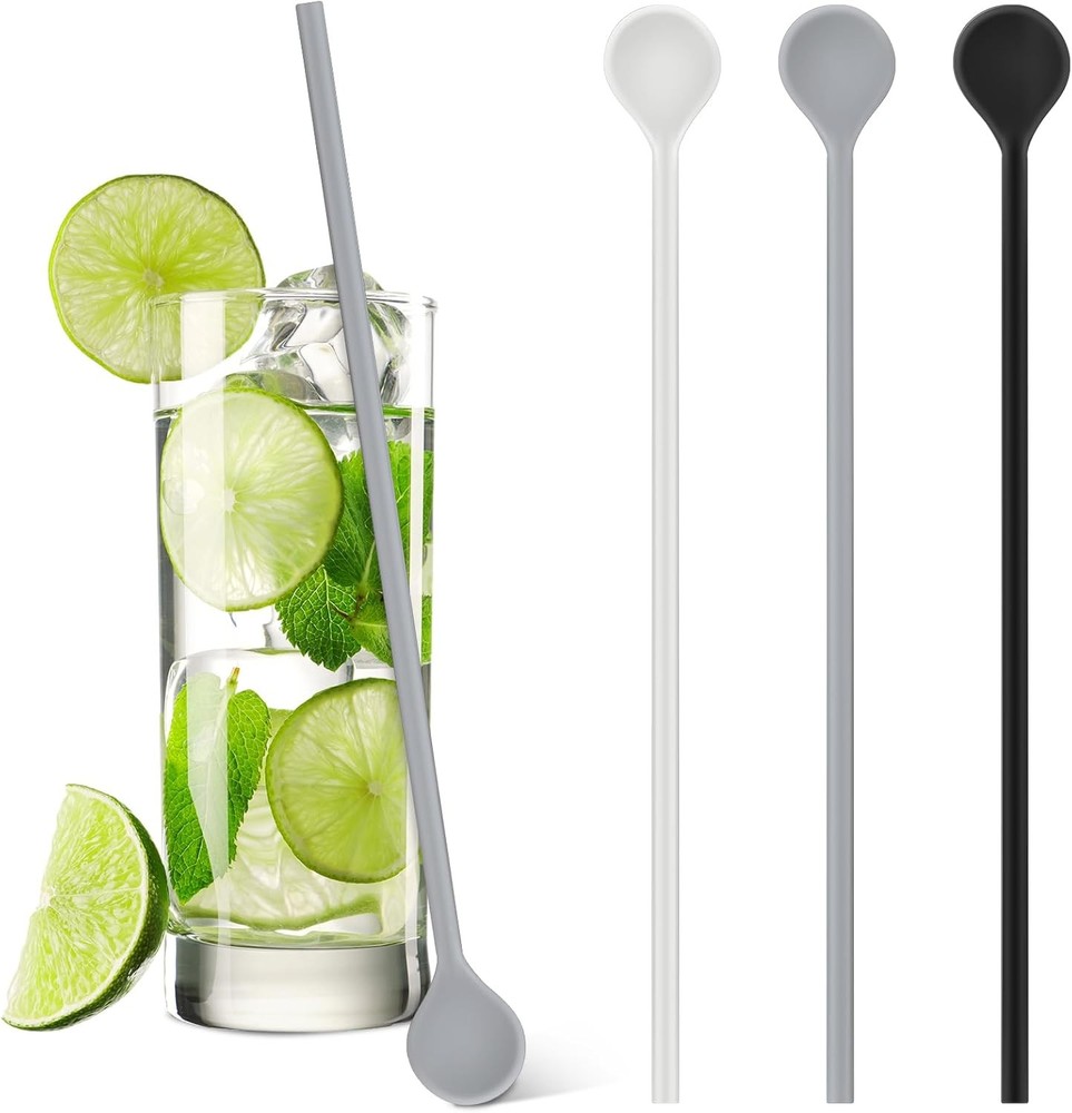 Silicone Stirrer Sti Spoon Reble Long Cotail Coffee