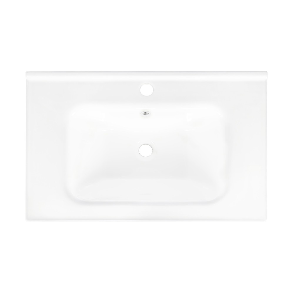 27.8" White Ceramic Basin, Only Ceramic Sink, Without Cabinet