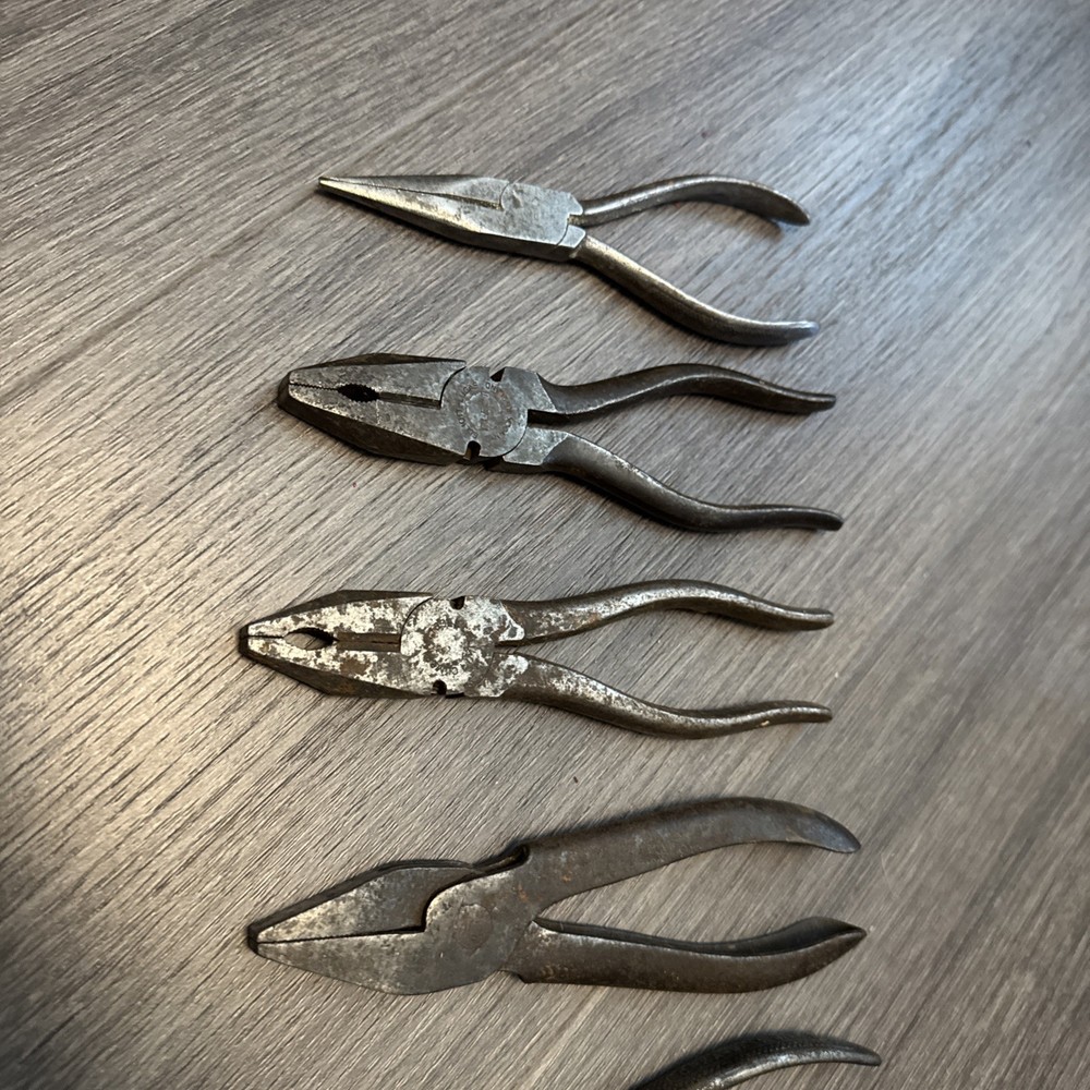Vintage Pliers x7 Used Solid well built