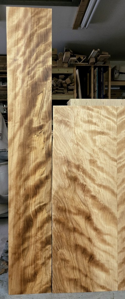 Flame Birch Wood Acoustic Guitar Back And Side Set