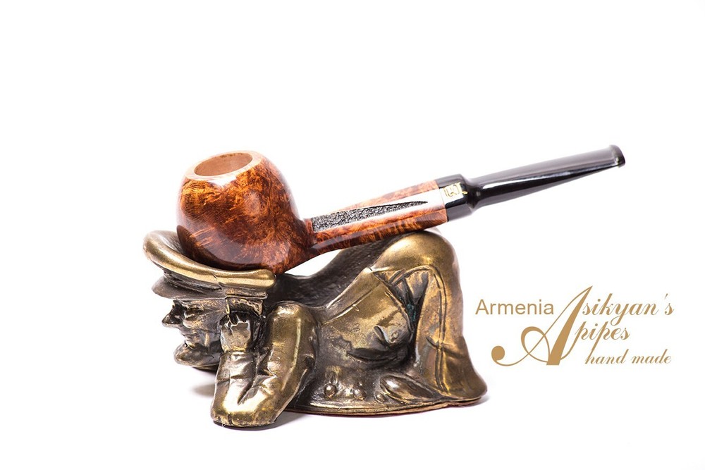 Asikyan Pipe #427/24 Apple Smooth Partially Rusticated Hand Made