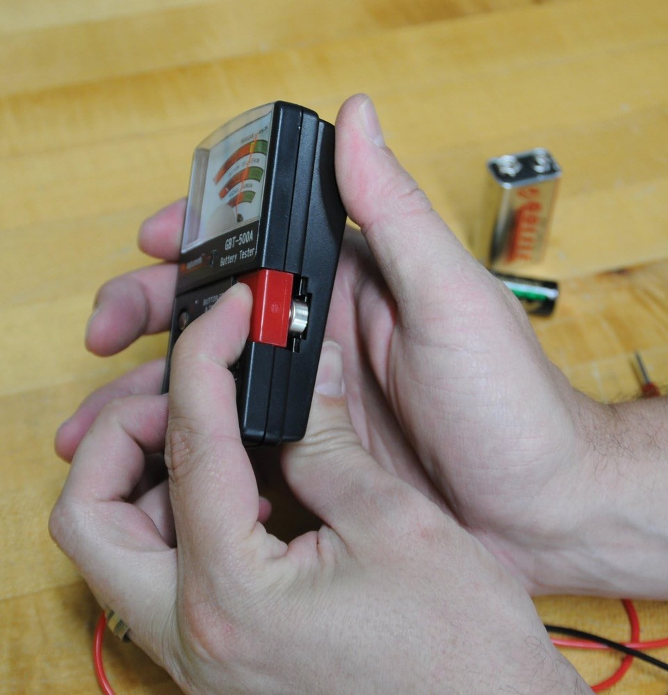 Battery Tester w/ Leads, 14 Range