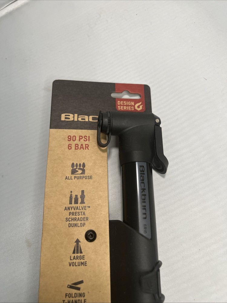 Blackburn Grid Mini Pump Presta & Schrader Valve Large Volume Folding T-Handle