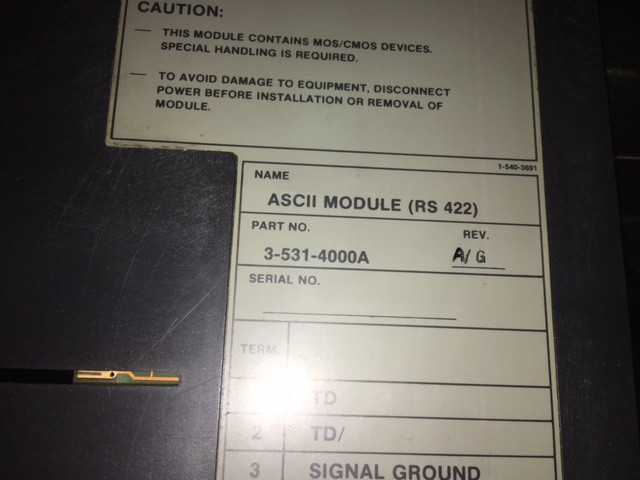 Stopol Equipment Sales> Injection Molding Machine> ASCII Module Board (Ref #28)