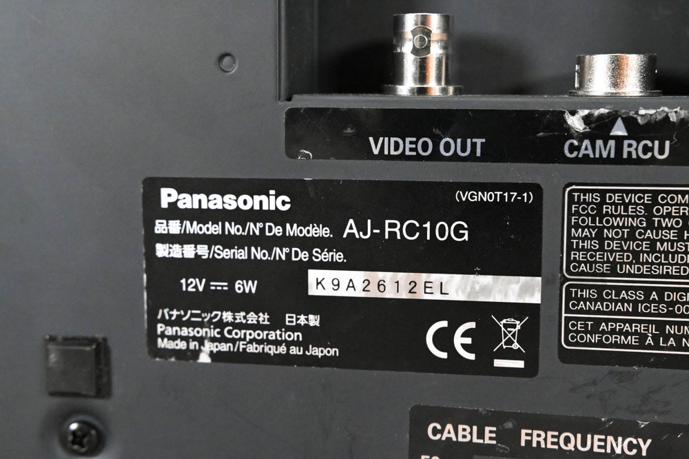 Panasonic AJ-RC10G Remote Control Unit CG01DG0