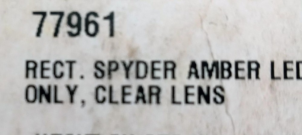 Spyder 77961 Rectangular Spyder LED Light - Amber/Clear