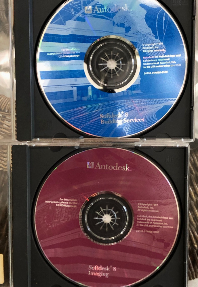 Vintage Softdesk 8 AEC Solutions 2 CD-ROMs Software Windows 95 AutoDesk 1997