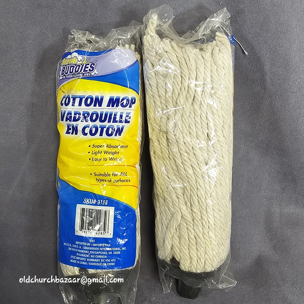 Scrub Buddies Cotton Mop Replacement Head For All Surfaces - New