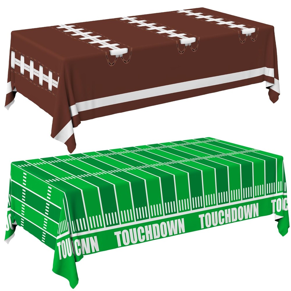 Football Party Decorations Disposable Tablecloth Plastic Touchdown Table Cove...
