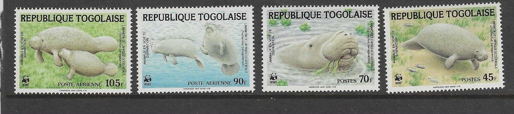 Togolaise 1984 manatee wwf MNH (a310)