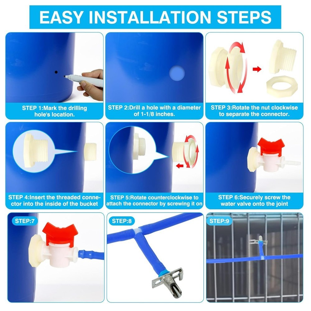 Automatic Nipple Drinker Hose Connector Kit Comprehensive Watering Solution