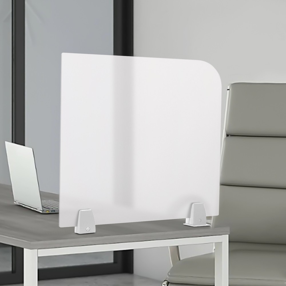 Rectangle Clamp-on Office Partition, Indoor Desk Divider, Desktop Privacy Panel