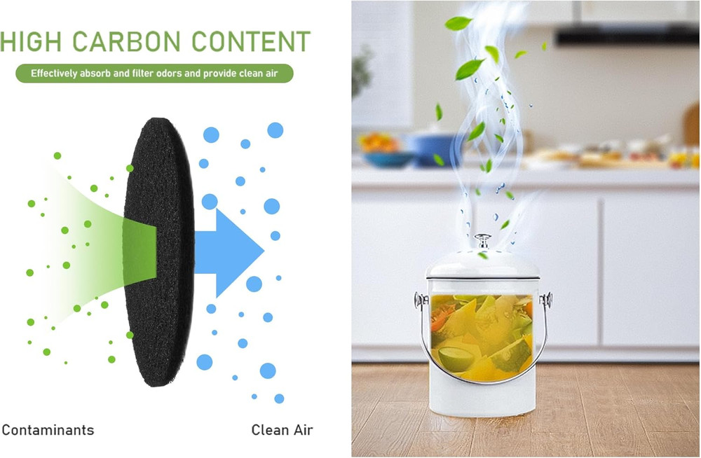 Compost Bins Active Charcoal Filters for Kitchen Compost Bin Bucket Filter Pad
