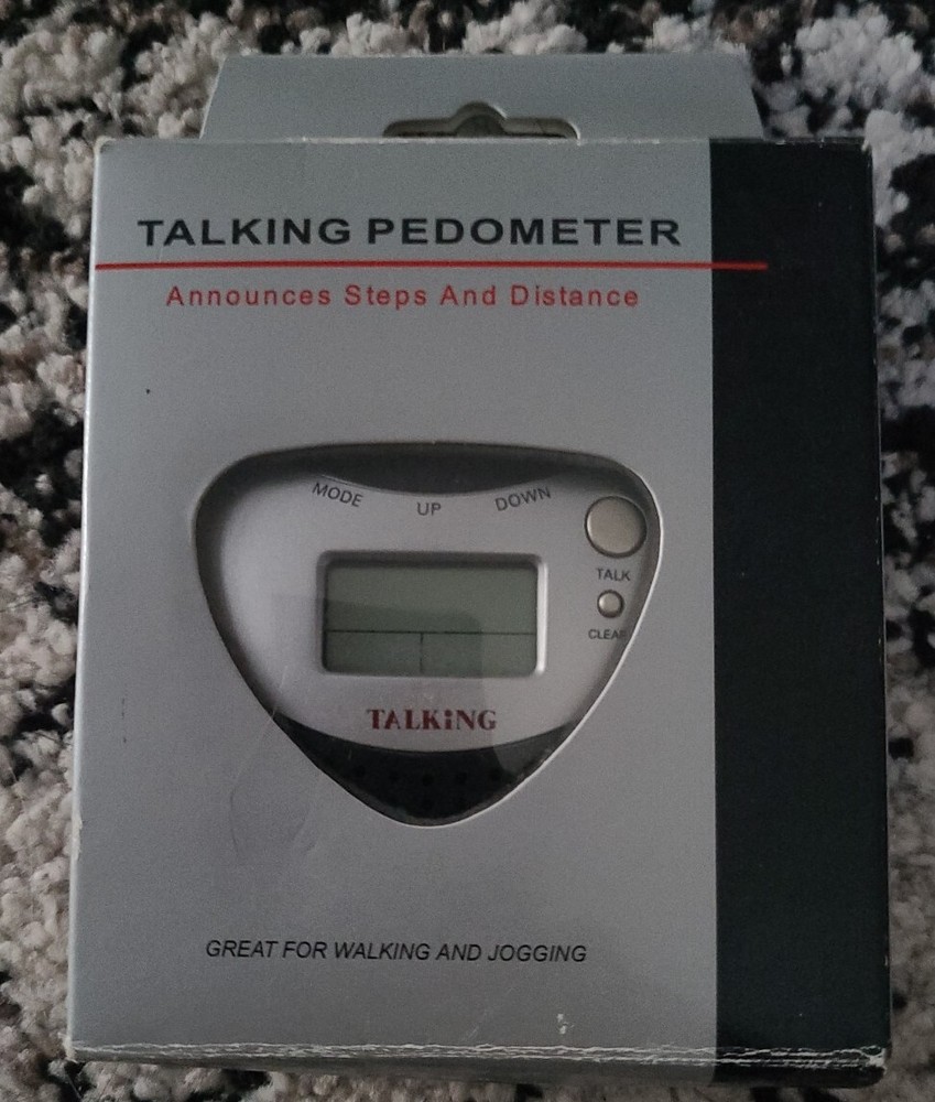 Talking Pedometer Announces Steps Distance Melodies Alarm