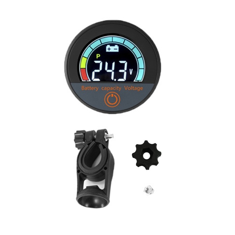 12VDC Voltage Meter Advanced Round Voltmeter LCDDisplay for Voltage Capacity