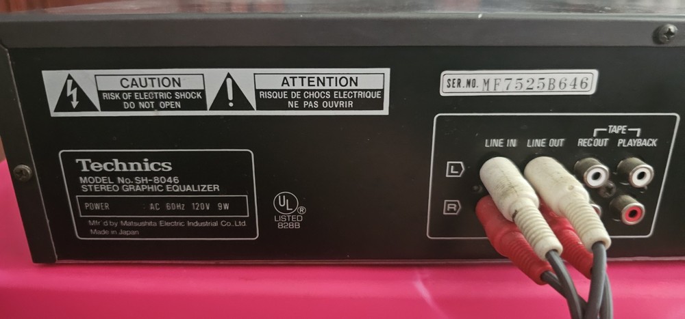 Technics SH-8046 Stereo Graphic Equalizer Touch Pad Computer Equalizer Vintage