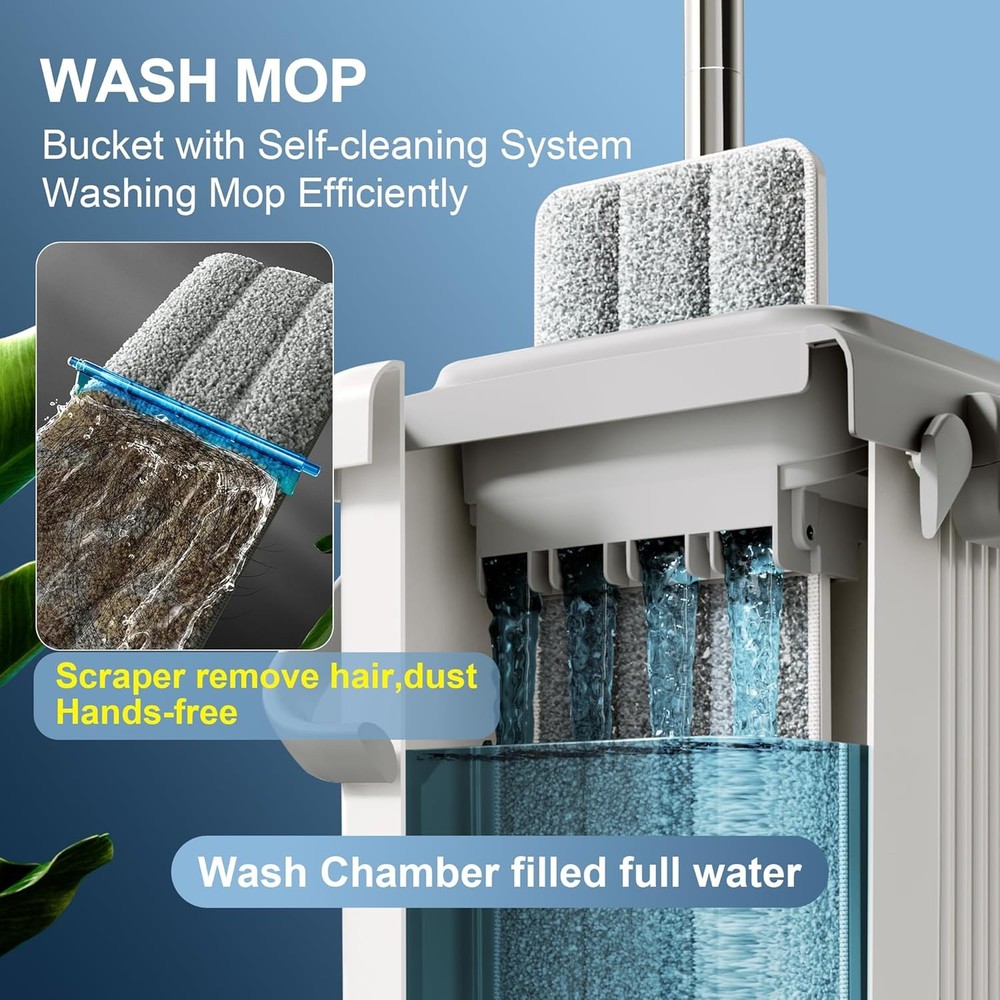 Flat Mop and Bucket Floor Cleaning System