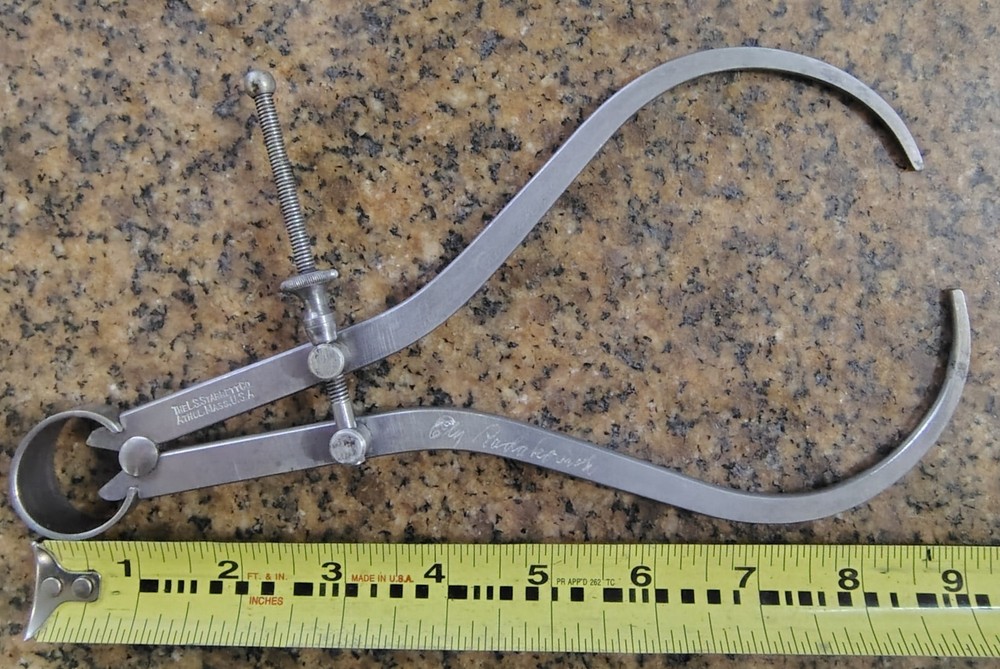 🗽 VINTAGE STARRETT 8" ID CALIPER