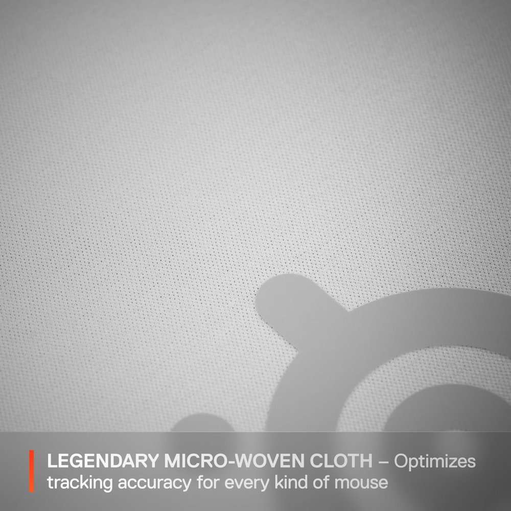 SteelSeries QcK Cloth Gaming Mouse Pad - Micro-Woven Surface - Optimized Trackin