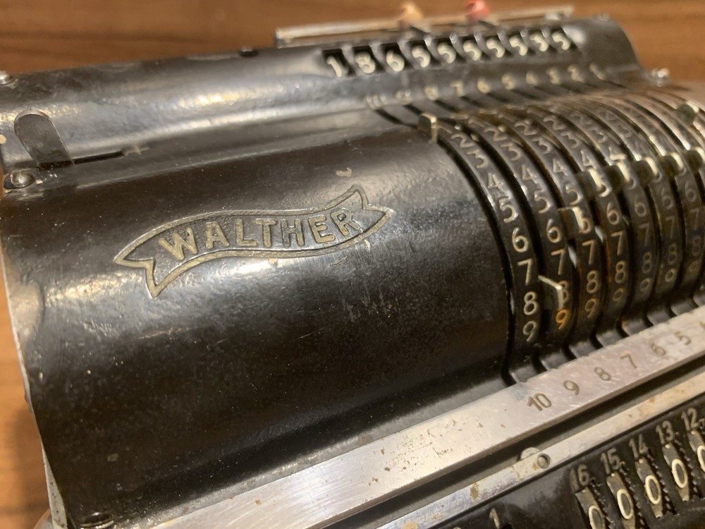 Vintage Walther Mechanical Calculator – German Office Machine