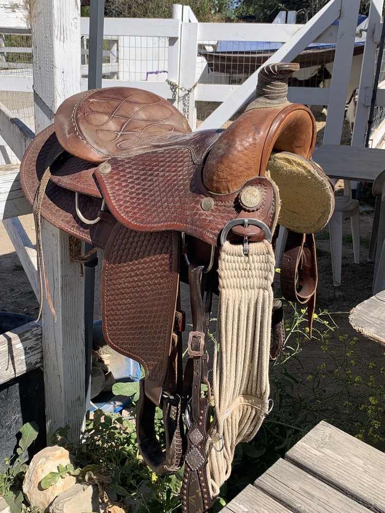 16 inch used Western Rope Saddle