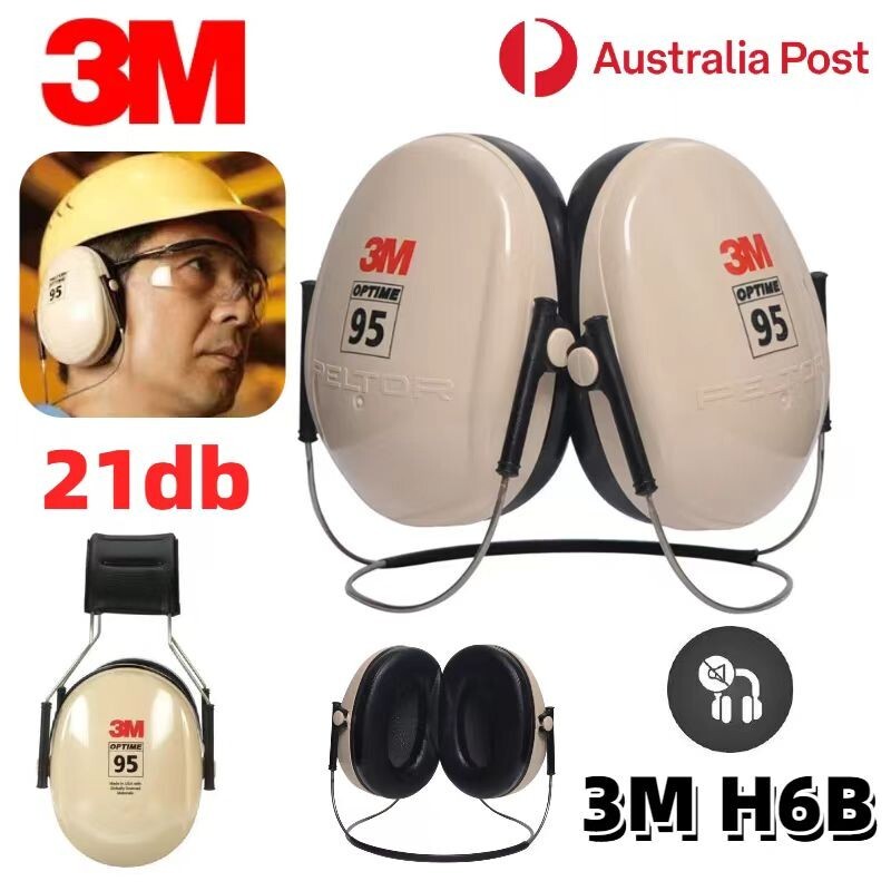 3M H6B Earmuff Foldable Ear Muffs Sleep Study Hearing Protection Noise Reduction