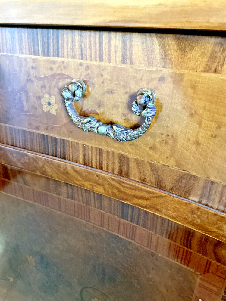 Italian Console Sideboard with Wood Inlay