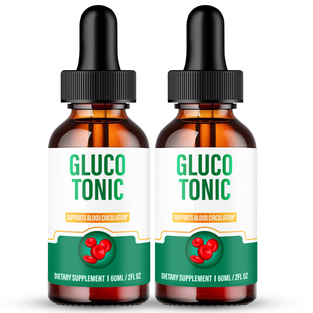 Gluco Tonic Blood Support Drops, Max Strength, GlucoTonic Liquid Drops (2 Pack)