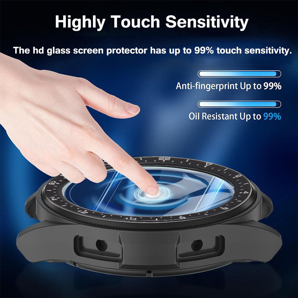 Fr Samsung Galaxy Watch 6 Classic 47mm PC Case Screen Protector Bezel Ring Cover