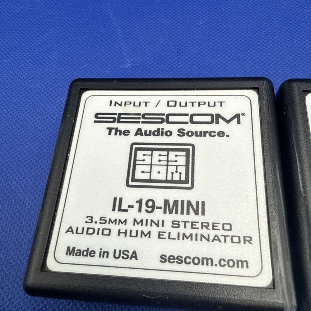 Quantity 4 Sescom IL-19-MINI 3.5mm Stereo Mini I/O Hum Eliminator