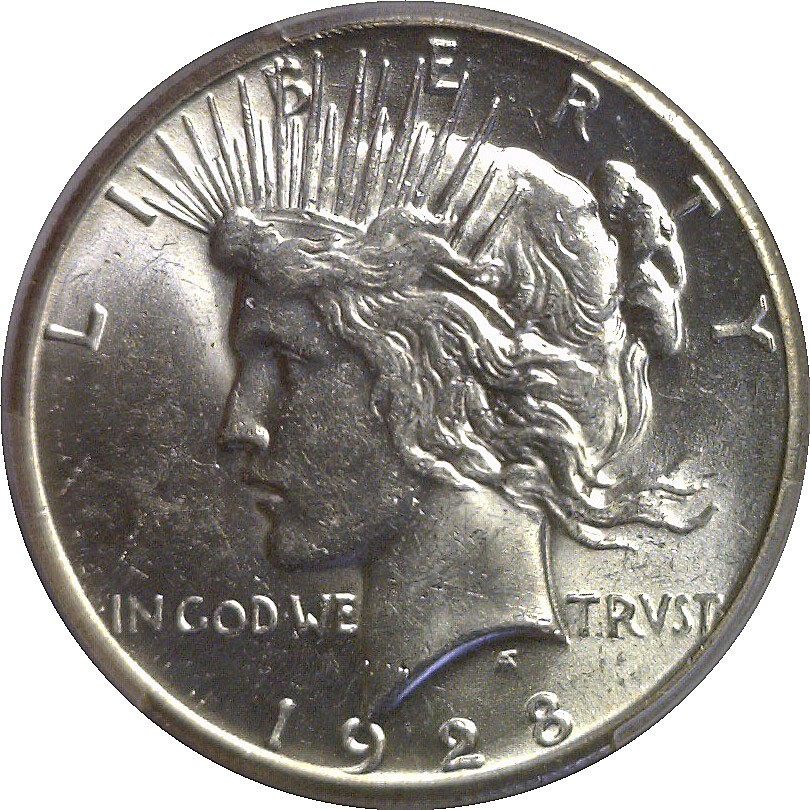 1928 Peace Dollar PCGS MS-62