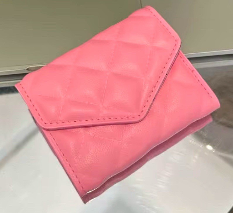 Cute Pastel Pink/ White / Brown Wallet