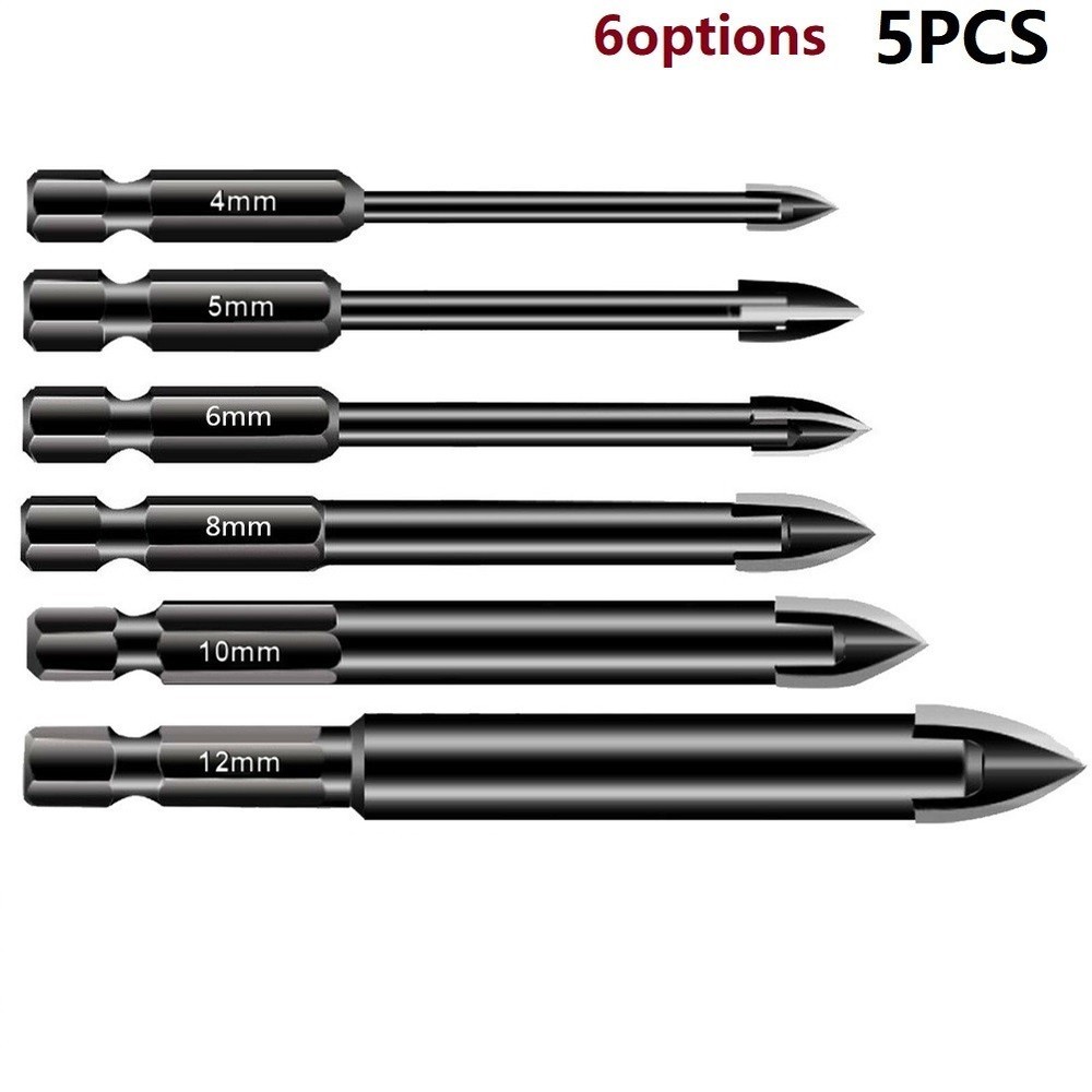 Multi-function Triangle Drills Bit Versatile 6mm Accessories Four-blade