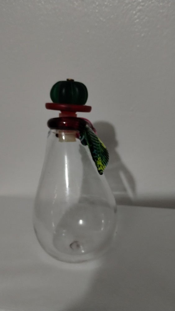SIGNED BLOWN GLASS DECANTER - PERFUME BOTTLE 6.5"