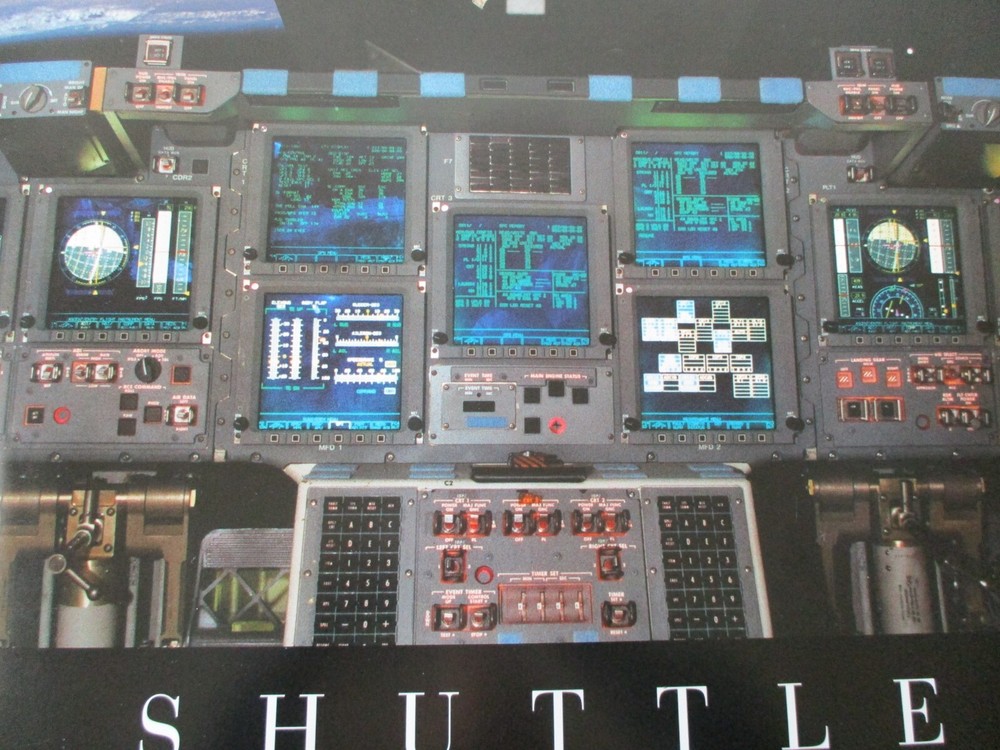 NASA SPACE SHUTTLE COCKPIT/MANNED FLIGHT BEYOND THE BEGINNING/STS9 POSTERS SET4