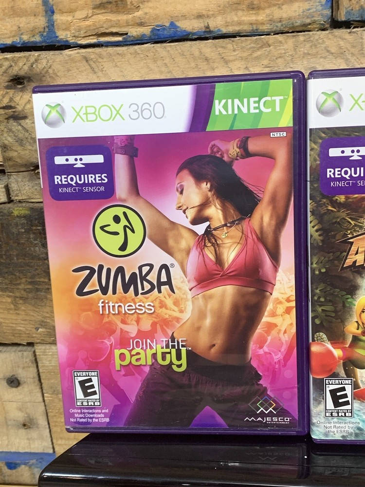 Microsoft Xbox 360 Kinect Motion Sensor Bar Mo 1414 / 2 Games Adventures Zumba