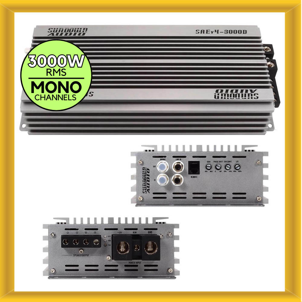 Sundown Audio SAE Version 4 3000W RMS Digital Class D Mono Block Car Amplifier